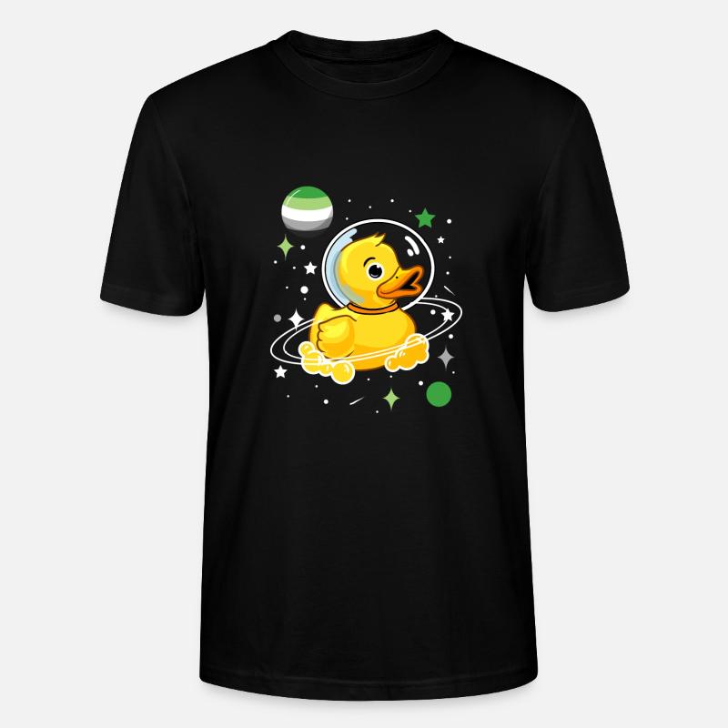 Canard Astronaute Aromantic Pride - T-shirt bio CRAFTER Stanley Stella Unisexe - noir