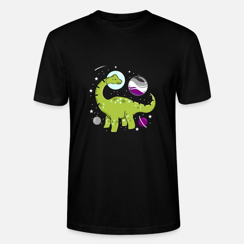 Brachiosaurus im Weltraum Ace Pride - Stanley/Stella Unisex Bio-T-Shirt CRAFTER - Schwarz