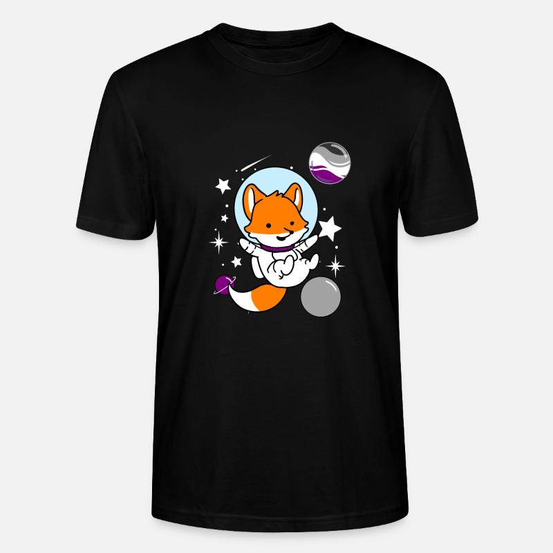 Fuchs Astronaut Ace Pride - Stanley/Stella Unisex Bio-T-Shirt CRAFTER - Schwarz