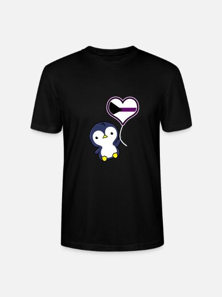 Pinguin Ballon Demisexual Pride - Stanley/Stella Unisex Bio-T-Shirt CRAFTER - Schwarz