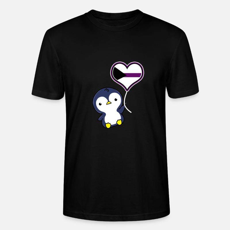 Pinguin Ballon Demisexual Pride - Stanley/Stella Unisex Bio-T-Shirt CRAFTER - Schwarz