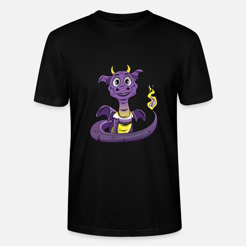 Nonbinary Pride Dragon Nonbinary - Stanley/Stella CRAFTER Unisex Organic T-Shirt - black