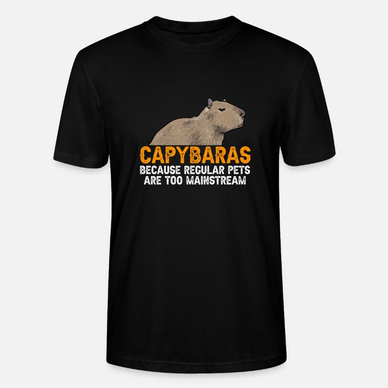 Capybara Nagetier - Stanley/Stella Unisex Bio-T-Shirt CRAFTER - Schwarz