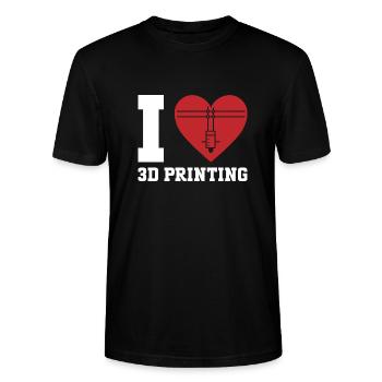 3D Drucker 3D Druck - Stanley/Stella Unisex Bio-T-Shirt CRAFTER - Schwarz - Vorne - Alina (178cm) & Michal (187cm)