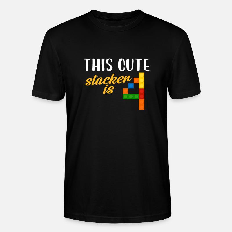 This cute stacker is 4 - Stanley/Stella Unisex Bio-T-Shirt CRAFTER - Schwarz