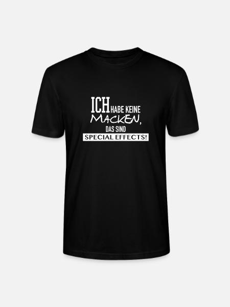 ich habe keine macken das sind special effects - Stanley/Stella Unisex Bio-T-Shirt CRAFTER - Schwarz