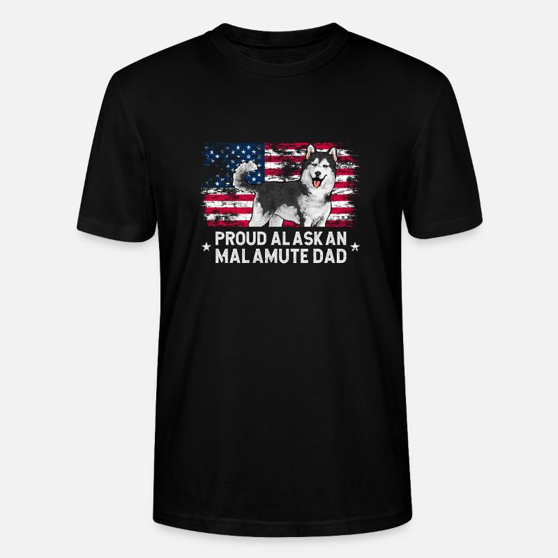 Chien Malamute d’Alaska - T-shirt bio CRAFTER Stanley Stella Unisexe - noir