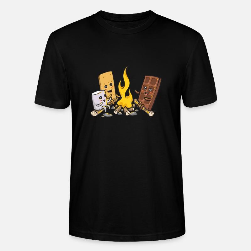 S'more Campfire Marshmallow Camping - T-shirt bio CRAFTER Stanley Stella Unisexe - noir