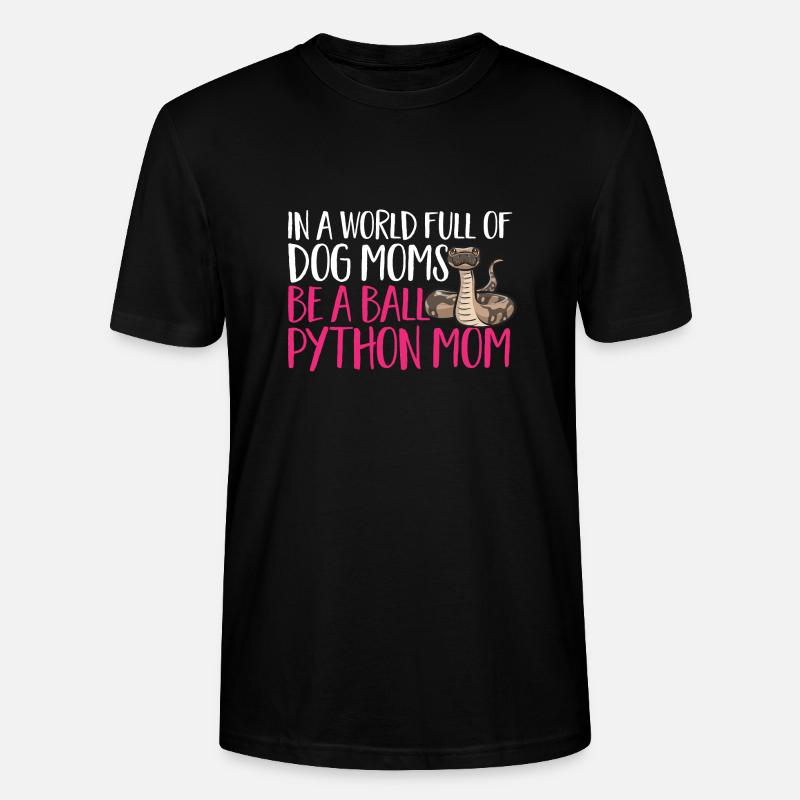 Ball Python Schlange Königspython - Stanley/Stella Unisex Bio-T-Shirt CRAFTER - Schwarz