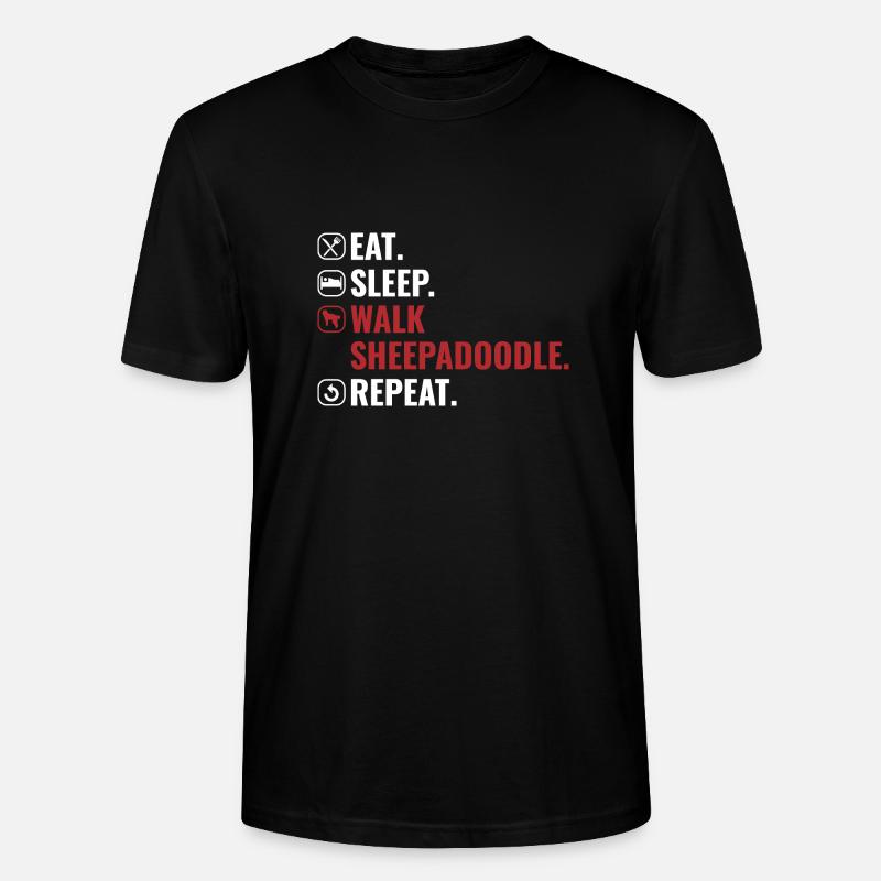 Sheepadoodle Doodle Chien - T-shirt bio CRAFTER Stanley Stella Unisexe - noir