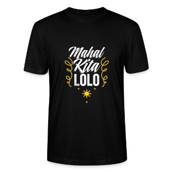 Génial Mahal Kita Lolo pour Pinoy Pride philippin - T-shirt bio CRAFTER Stanley Stella Unisexe - noir - Devant - Alina (178cm) & Michal (187cm)