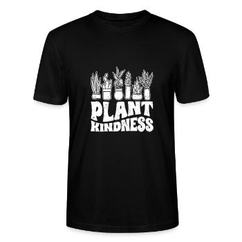Gentillesse végétale Génial Amoureux des plantes Un genre - T-shirt bio CRAFTER Stanley Stella Unisexe - noir - Devant - Alina (178cm) & Michal (187cm)