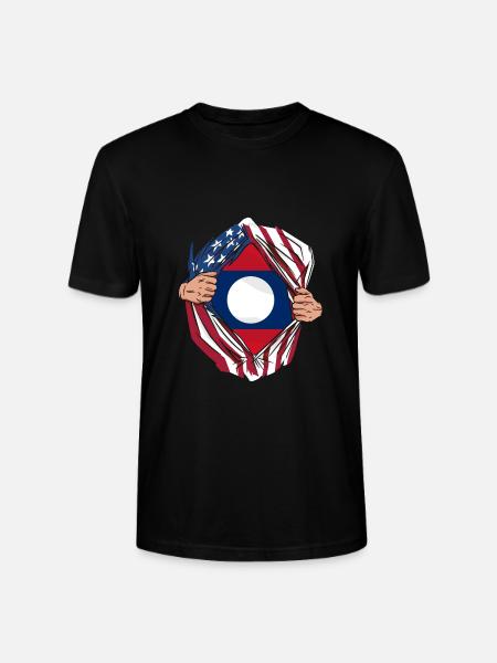 Impresionante estadounidense nacido con raíces laosianas para el - Camiseta unisex ecológica CRAFTER de Stanley/Stella - negro