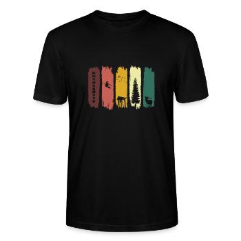 Südharz Merch - Rothesütte - Stanley/Stella Unisex Bio-T-Shirt CRAFTER - Schwarz - Vorne - Alina (178cm) & Michal (187cm)