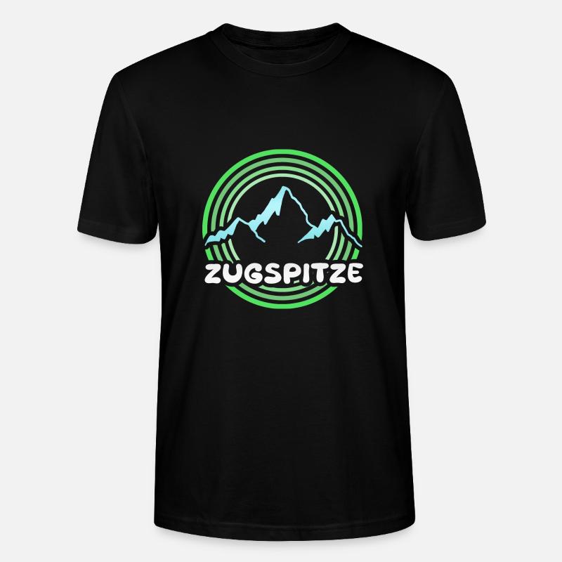 Zugspitze als Berg - Stanley/Stella Unisex Bio-T-Shirt CRAFTER - Schwarz