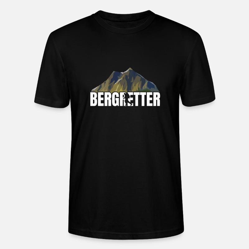 Bergretter #FOUR - Stanley/Stella Unisex Bio-T-Shirt CRAFTER - Schwarz