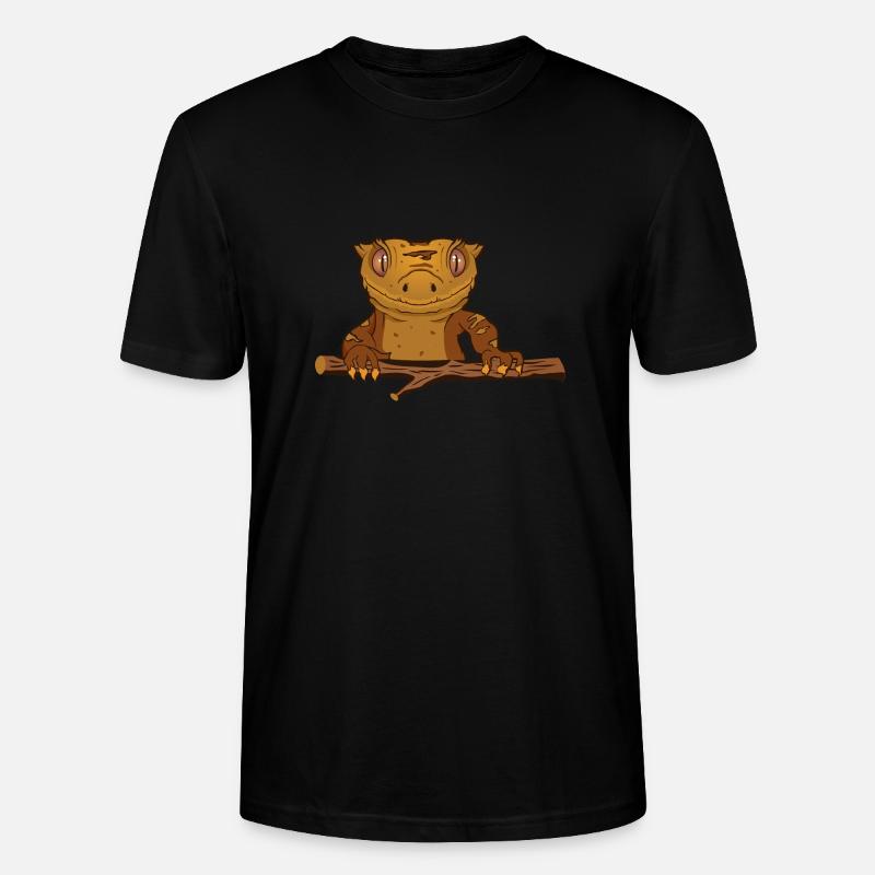 Kronengecko Eidechse Reptil Herpetologe - Stanley/Stella Unisex Bio-T-Shirt CRAFTER - Schwarz
