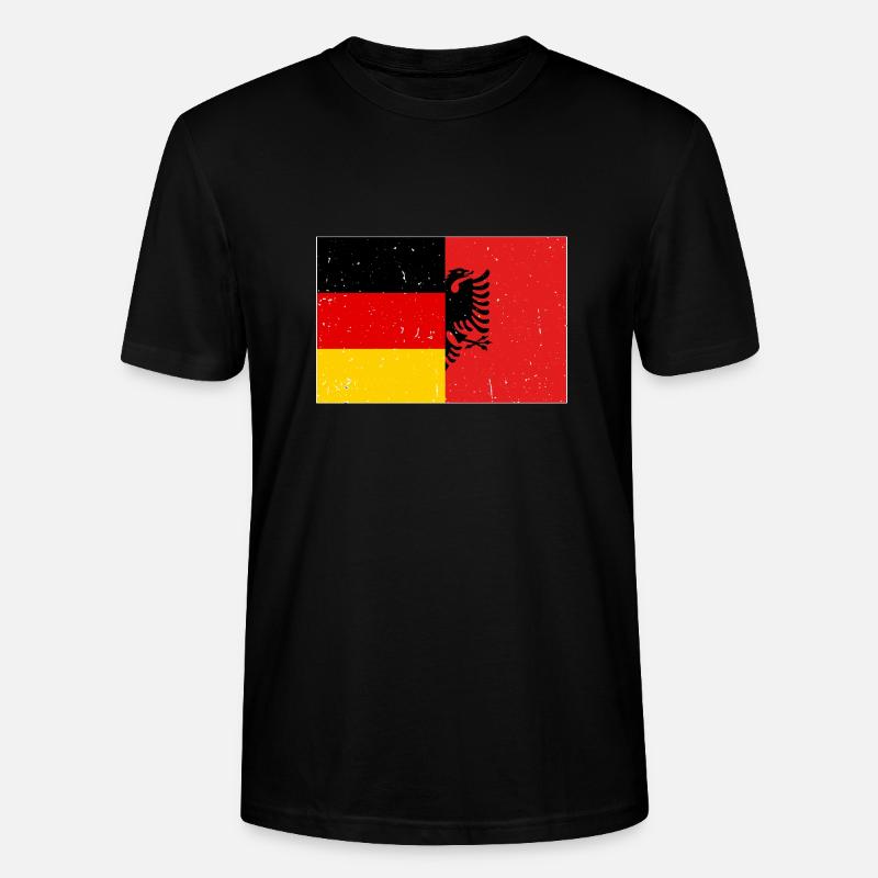 Drapeau albanais Aigle albanais Shqiponja - T-shirt bio CRAFTER Stanley Stella Unisexe - noir