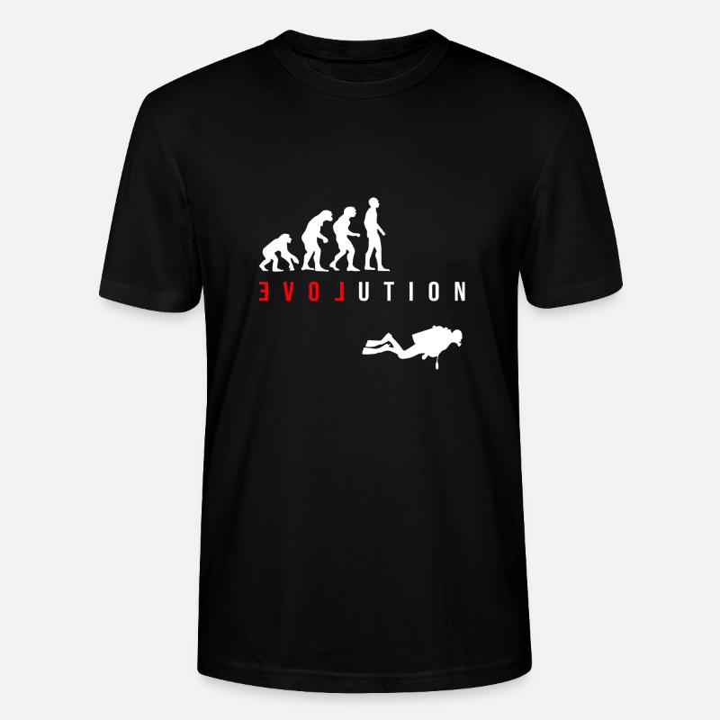 Tauchen LOVE Evolution als Geschenk - Stanley/Stella Unisex Bio-T-Shirt CRAFTER - Schwarz