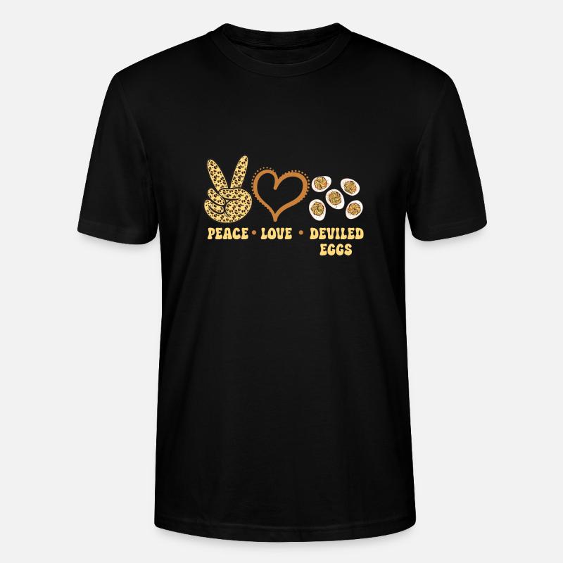 Gefüllte Eier Deviled Eggs - Stanley/Stella Unisex Bio-T-Shirt CRAFTER - Schwarz
