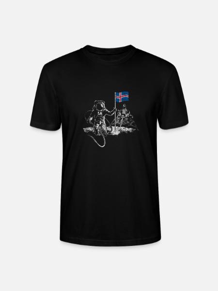 Moon Apollo Island - Stanley/Stella CRAFTER Unisex Organic T-Shirt - black
