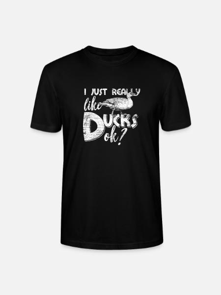 Duck duck platypus dyr vintage gave - Stanley Stella CRAFTER unisex økologisk-T-shirt - sort