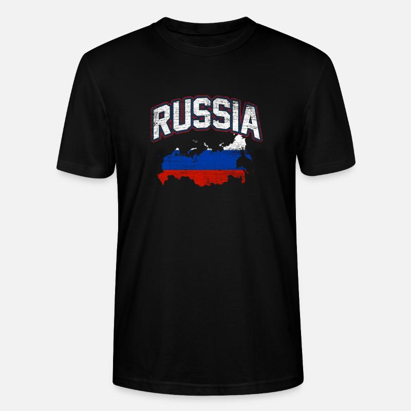 Russland - Stanley/Stella Unisex Bio-T-Shirt CRAFTER - Schwarz