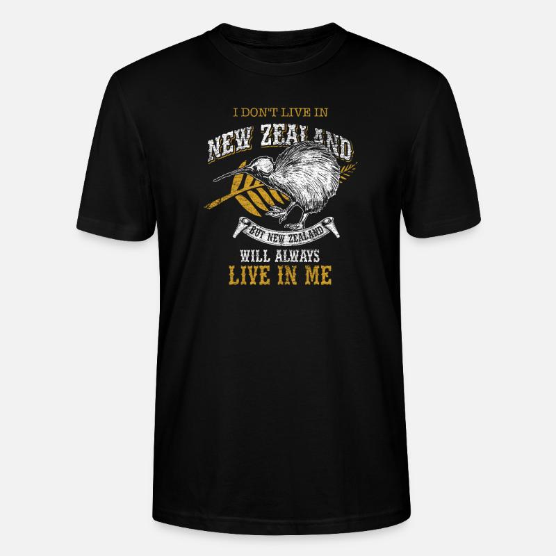 Neuseeland - Stanley/Stella Unisex Bio-T-Shirt CRAFTER - Schwarz