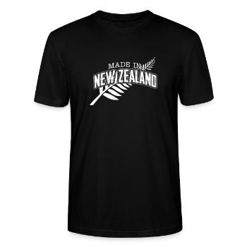 New Zealand - Stanley/Stella CRAFTER Unisex Organic T-Shirt - black - Front - Alina (178cm) & Michal (187cm)