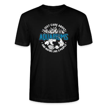 Aquarium - Stanley/Stella Unisex Bio-T-Shirt CRAFTER - Schwarz - Vorne - Alina (178cm) & Michal (187cm)