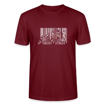 Evolution Darwin Research Science Gift - Stanley/Stella CRAFTER Unisex Organic T-Shirt - burgundy - Front - Alina (178cm) & Michal (187cm)