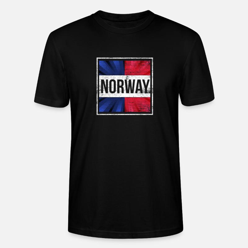 Norwegen - Stanley/Stella Unisex Bio-T-Shirt CRAFTER - Schwarz