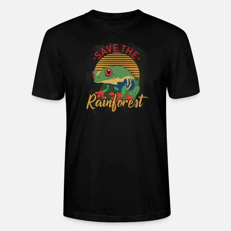 Regenwald - Stanley/Stella Unisex Bio-T-Shirt CRAFTER - Schwarz