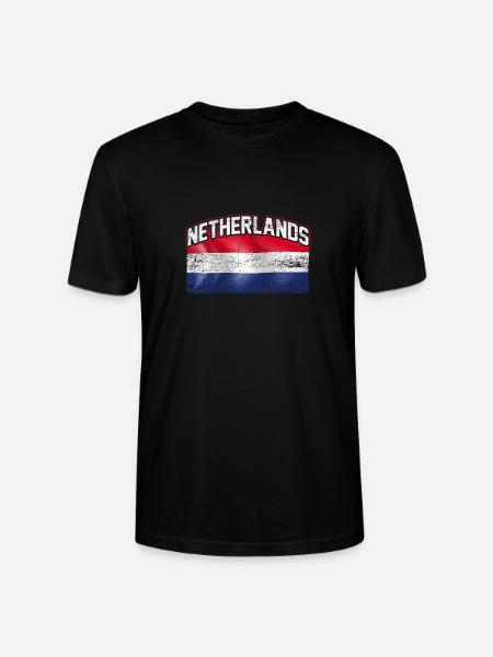 Netherlands flag - Stanley/Stella CRAFTER Unisex Organic T-Shirt - black