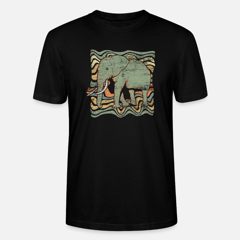 Elefant - Stanley/Stella Unisex Bio-T-Shirt CRAFTER - Schwarz