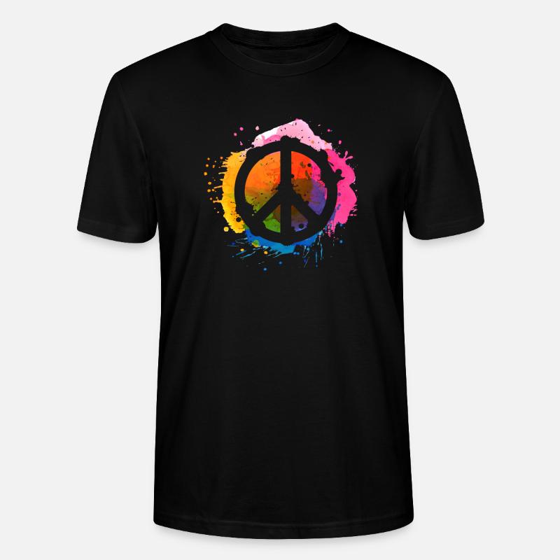 Peacezeichen - Stanley/Stella Unisex Bio-T-Shirt CRAFTER - Schwarz