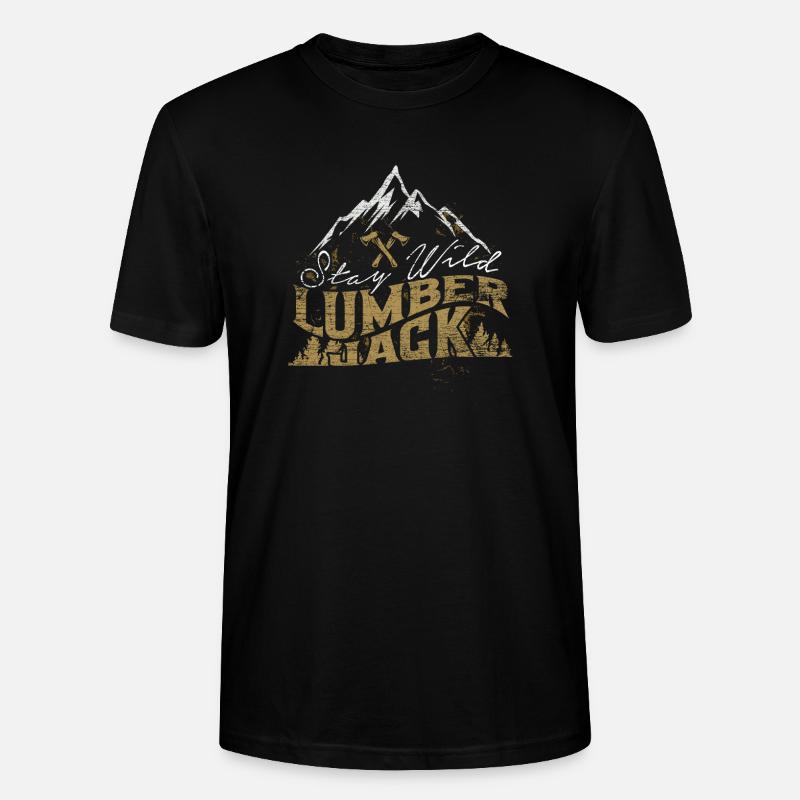 bûcheron - T-shirt bio CRAFTER Stanley Stella Unisexe - noir