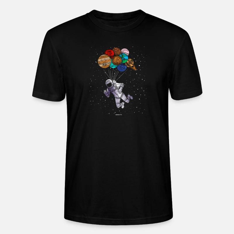 Astronaut planets gift - Stanley/Stella CRAFTER Unisex Organic T-Shirt - black