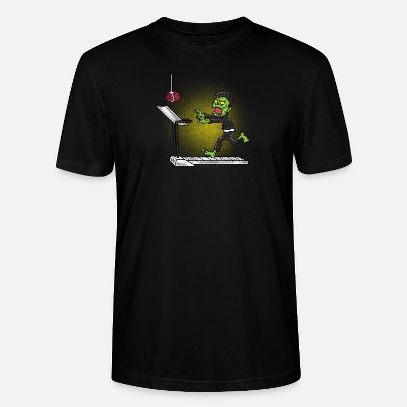 Zombie Tretmühle Halloween Geschenk - Stanley/Stella Unisex Bio-T-Shirt CRAFTER - Schwarz