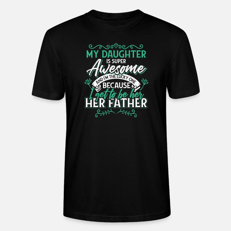 Vater Tochter Stolz - Stanley/Stella Unisex Bio-T-Shirt CRAFTER - Schwarz