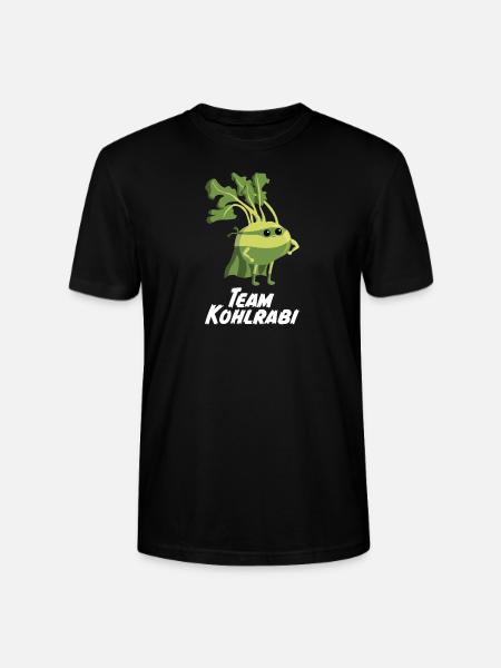 Kohlrabi Grøntsager Superfood Vegetar Vegan Hero - Stanley Stella CRAFTER unisex økologisk-T-shirt - sort