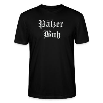 Pälzer Buh / Palz / Pfalz / Pfälzer - Stanley/Stella Unisex Bio-T-Shirt CRAFTER - Schwarz - Vorne - Alina (178cm) & Michal (187cm)