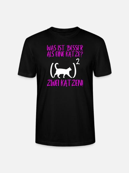 Zwei Katzen - Stanley/Stella Unisex Bio-T-Shirt CRAFTER - Schwarz