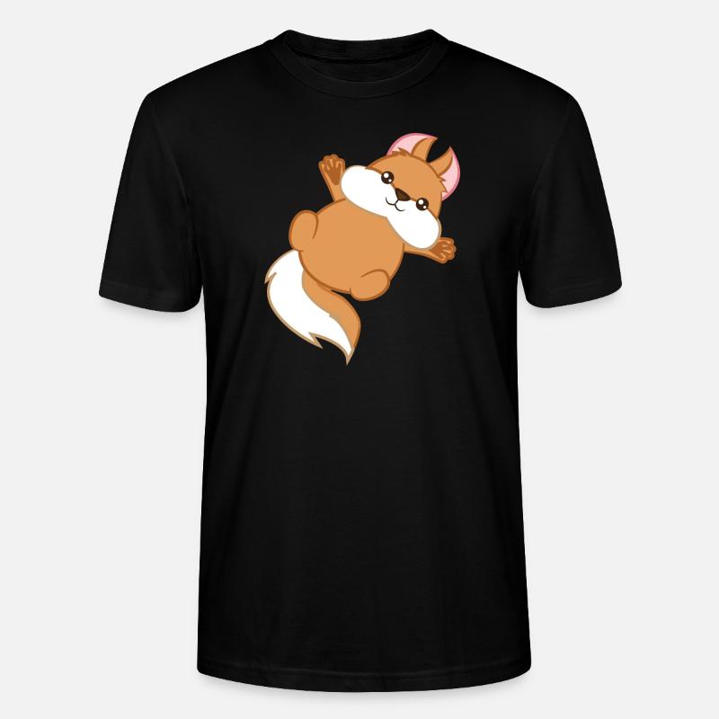 Eichhörnchen - Hörnchen - Geschenk - Niedlich - Stanley/Stella Unisex Bio-T-Shirt CRAFTER - Schwarz