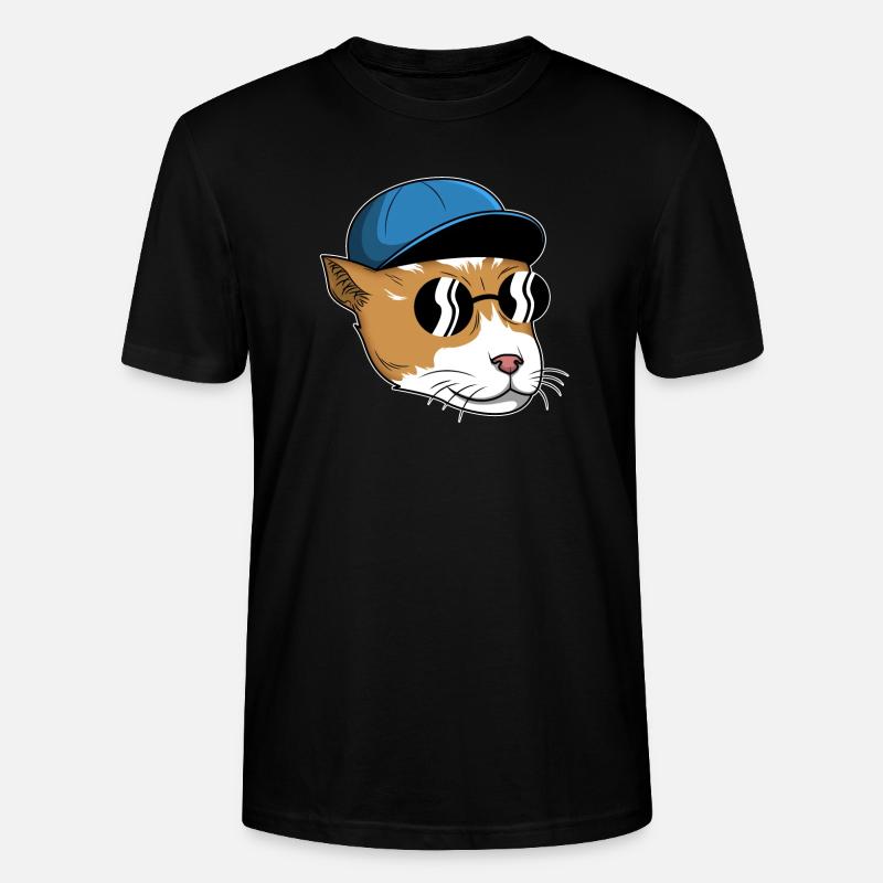 Katze mit Sonnenbrille Undercover - Stanley/Stella Unisex Bio-T-Shirt CRAFTER - Schwarz