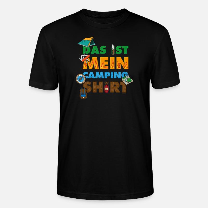 Camping Camper Drôle Drôle - T-shirt bio CRAFTER Stanley Stella Unisexe - noir