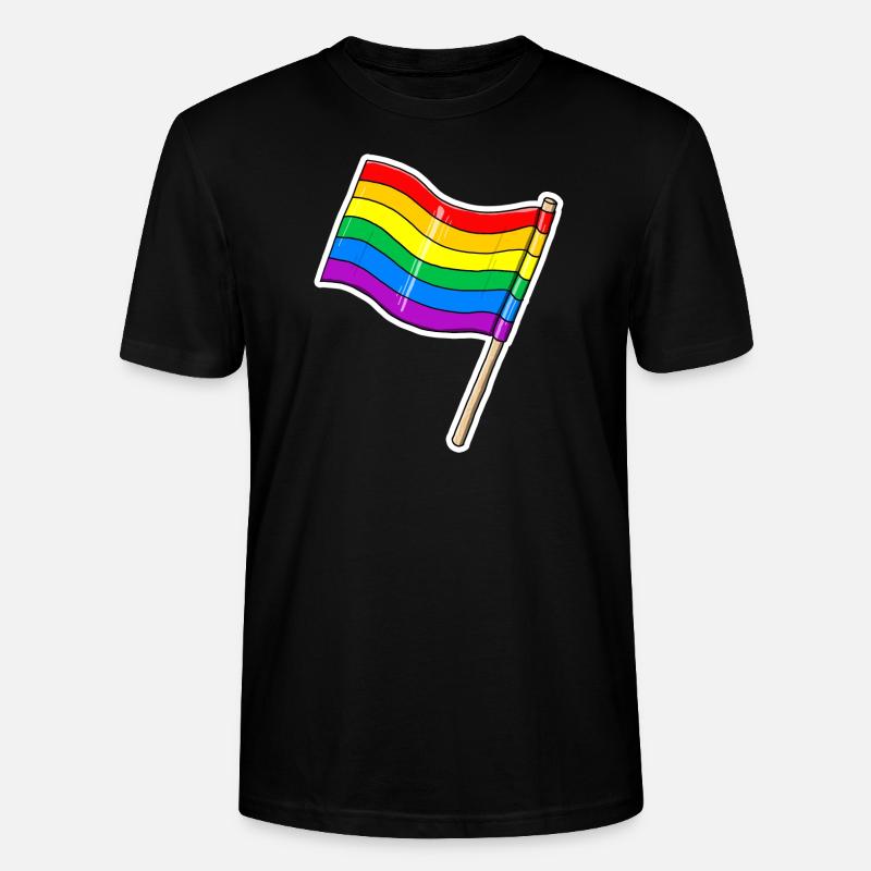 Drapeau arc-en-ciel - T-shirt bio CRAFTER Stanley Stella Unisexe - noir