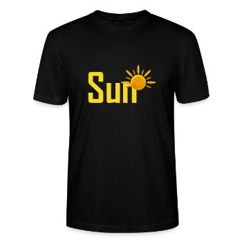 Sun - Stanley/Stella Unisex Bio-T-Shirt CRAFTER - Schwarz - Vorne - Alina (178cm) & Michal (187cm)