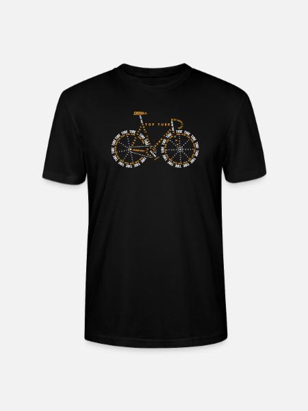 Cykling er liv design, cykel anatomi t-shirt, cykel - Stanley Stella CRAFTER unisex økologisk-T-shirt - sort