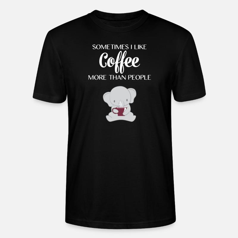 Éléphant éléphant - fan d'éléphant - café - T-shirt bio CRAFTER Stanley Stella Unisexe - noir